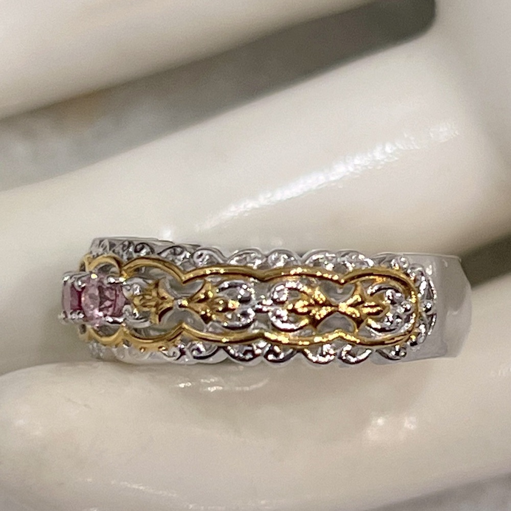 LIMITED EDITION NUMBERED Sterling Silver Multi Tourmaline Gemstone Band Ring - Picture 5 of 12